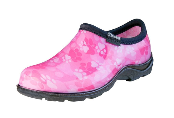Sloggers Women's Rain & Garden Shoes Paw Print Fuchsia