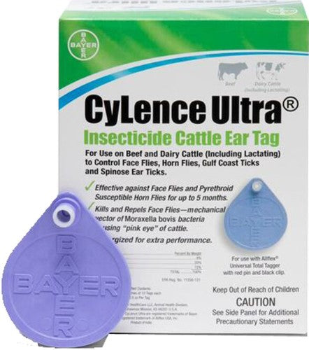 Elanco CyLence Ultra® Insecticide Cattle Ear Tag (pyrethroid)