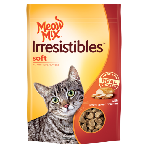 Meow Mix Irresistibles® Soft Cat Treats With White Chicken Meat 3 oz