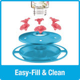 Nature's Way Bird Products Charming Peony Decorative Glass Hummingbird Feeder