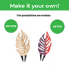 Treleaf BARE™ Monstrella™ - Customizable Monstera Shaped Wooden Plant Support