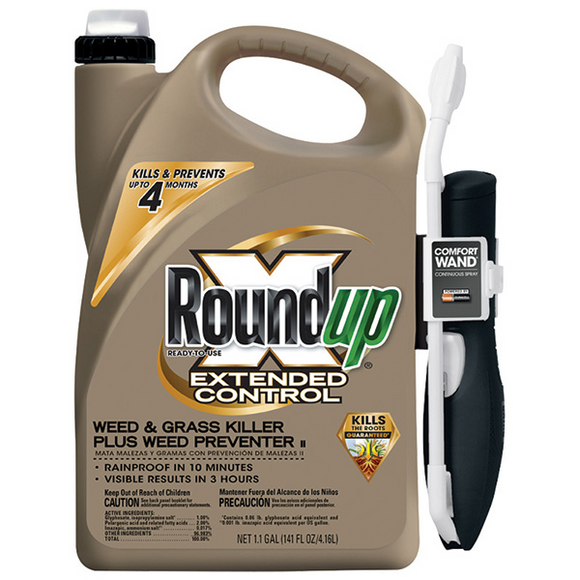 ROUNDUP EXTENDED CONTROL WEED & GRASS KILLER READY-TO-USE WAND 1.1 GAL