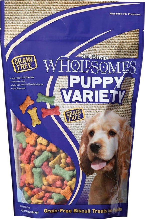 SPORTMiX Wholesomes Puppy Variety Biscuits Grain Free Dog Treats