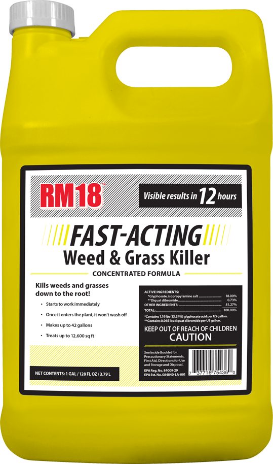 RM18 Glyphosate plus Diquat Fast-Acting Weed and Grass Killer