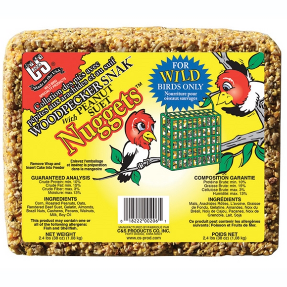 C&S WOODPECKER SNAK WITH SUET NUGGETS