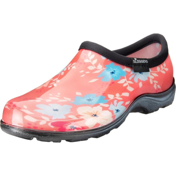 Sloggers Women's Waterproof Garden Shoe- Coral Floral